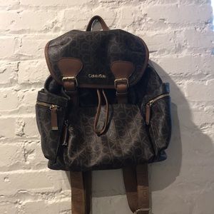 Leather Calvin Klein backpack